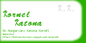 kornel katona business card