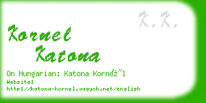 kornel katona business card